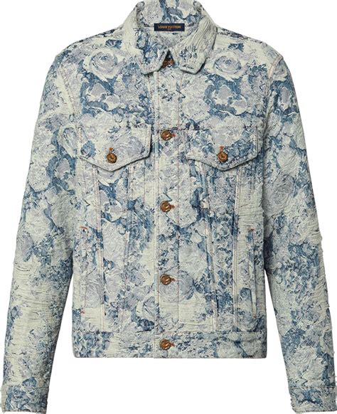 louis vuitton floral denim jacket|Louis Vuitton denim pleaty bag.